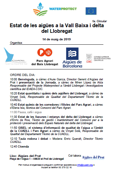Eventro sobre el estado de las aguas en el Baix Llobregat